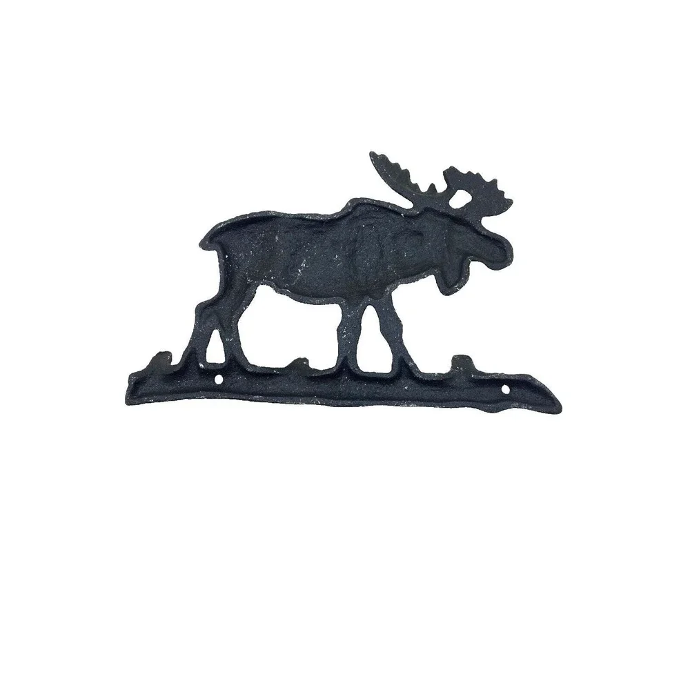 Moose Key Rack Wall Hook Home Decor Cabin Cast‎ Iron Rustic